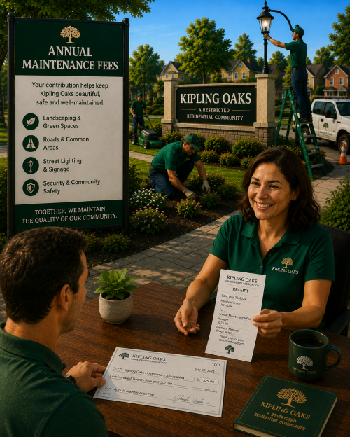 Kipling Oaks HOA maintenance fee information