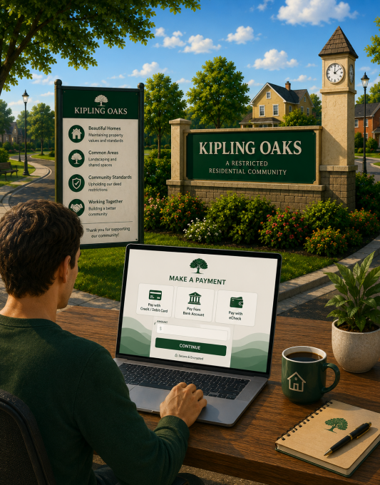 Online HOA payment portal for Kipling Oaks